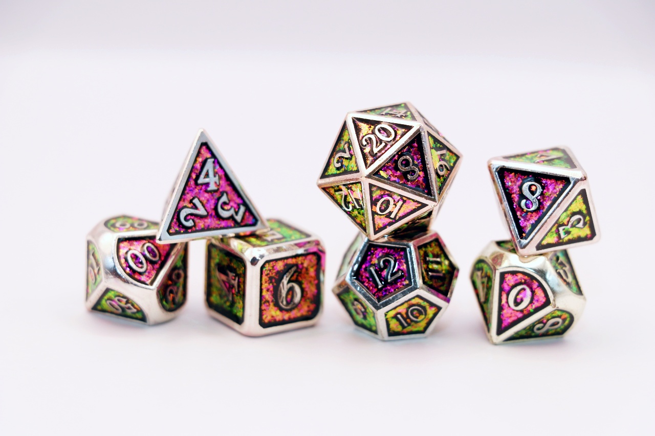 Full Metal Pixie Metal Dice – Bookwyrm Games